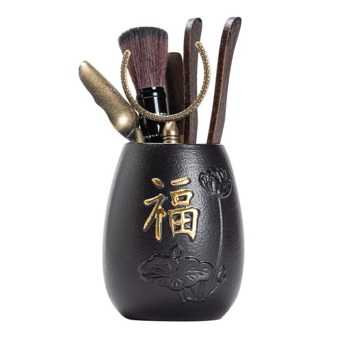 Ebony Wood Tea Ceremony Six Gentlemen Set Kung Fu Tea Set Accessories 6 Gentlemen Tea Making Tools Tea Needle Clamp Tea Knife
