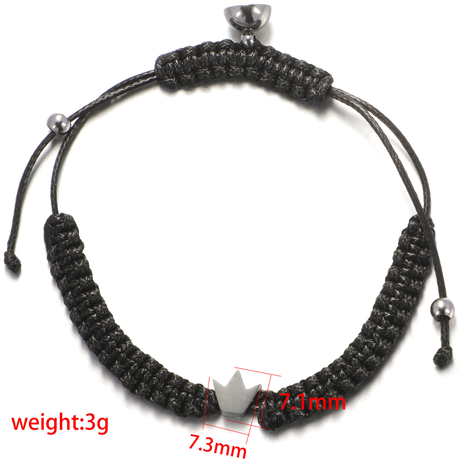 Bracelets Classification Simple Style Heart Shape Crown Rope Cord String String Bracelets Wholesale