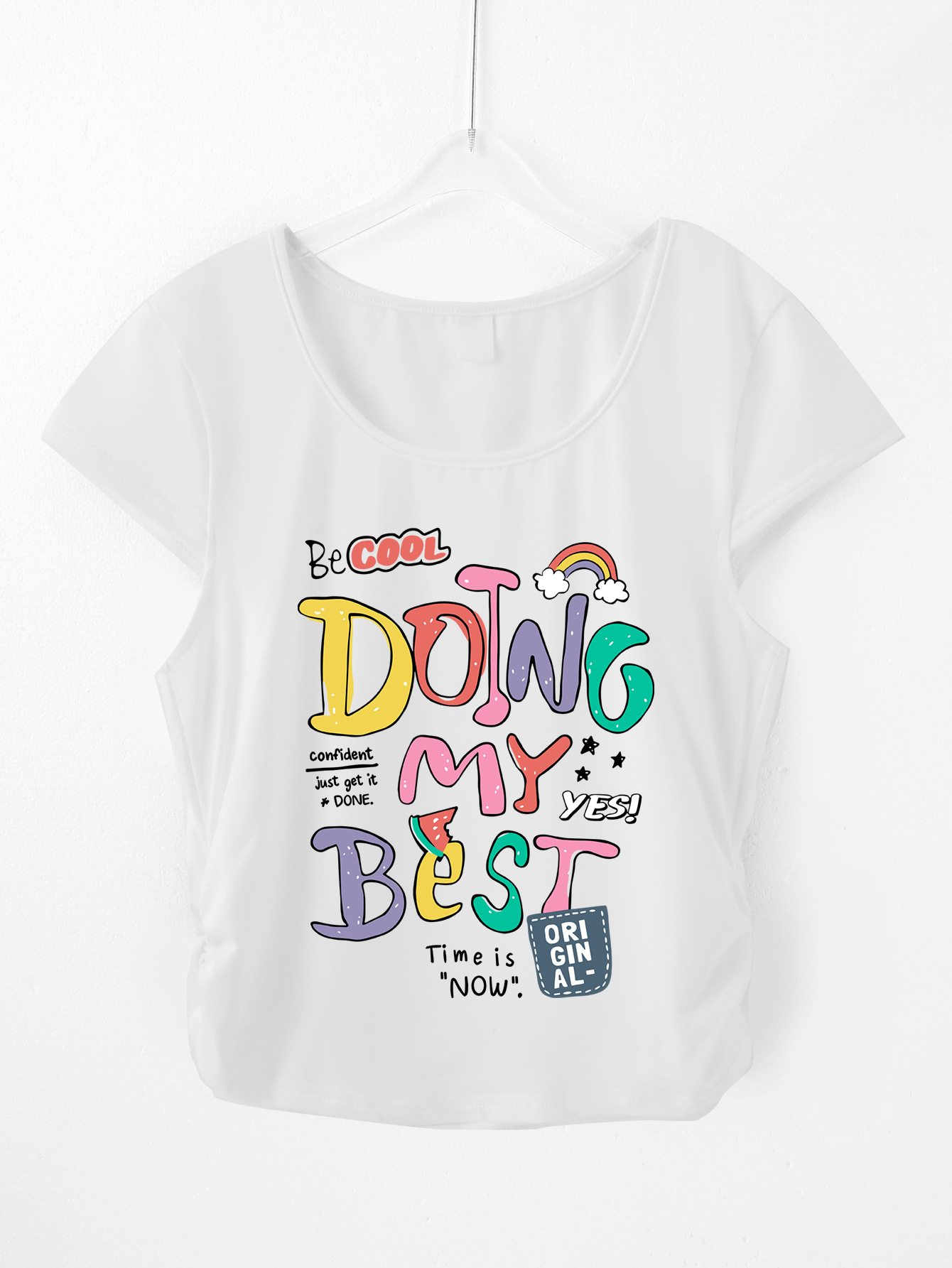 Letter-화이트 티셔츠