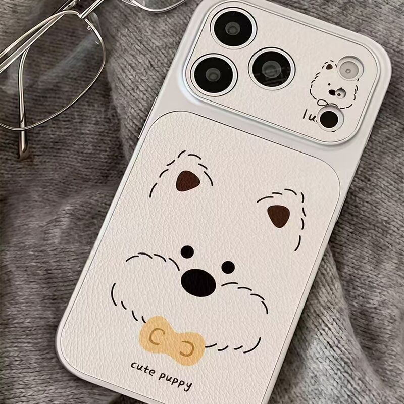 Bow Tie Pattern West Highland Suitable for Apple 17 Pro Phone Case, New Leather Trendy Full-Cover Case for Iphone, Unisex Bow Tie Pattern West Highland Suitable for Apple 17 Pro Phone Case, New Leather Trendy Full-Cover Case for Iphone, Unisex