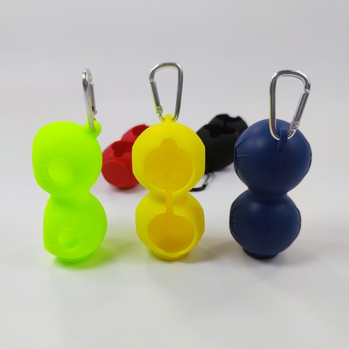 Silicone golf ball cover golf ball storage bag golf ball storage pouch dual ball model supports label printing and drop shipping