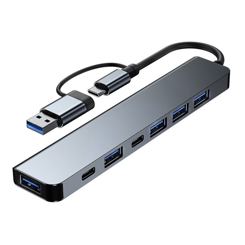 USB Type-c ドッキング ステーション ダブルヘッド ハブ 7/8 イン 1 ノートブック携帯電話コンピュータ コンバータ拡張ハブ|undefined