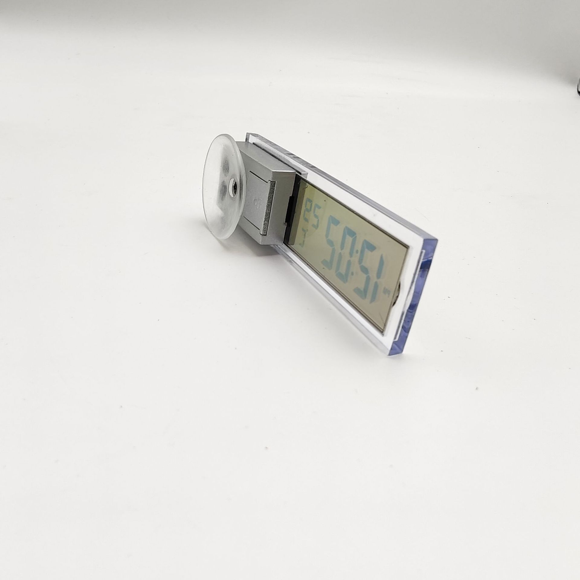 Suction Cup Electronic Clock for Display, Glass Time Display, Car Accessories, LCD Car Electronic Clock, Dual-Use Thermometer