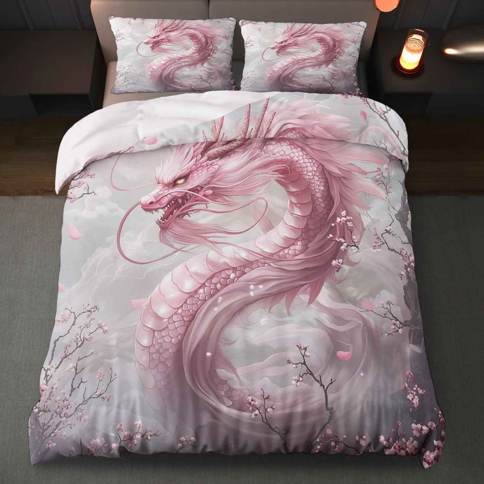 Transfronterizo para textiles domésticos abrasivos de impresión digital colorido dragón quilt kit fuente de fábrica TEMU / JIT