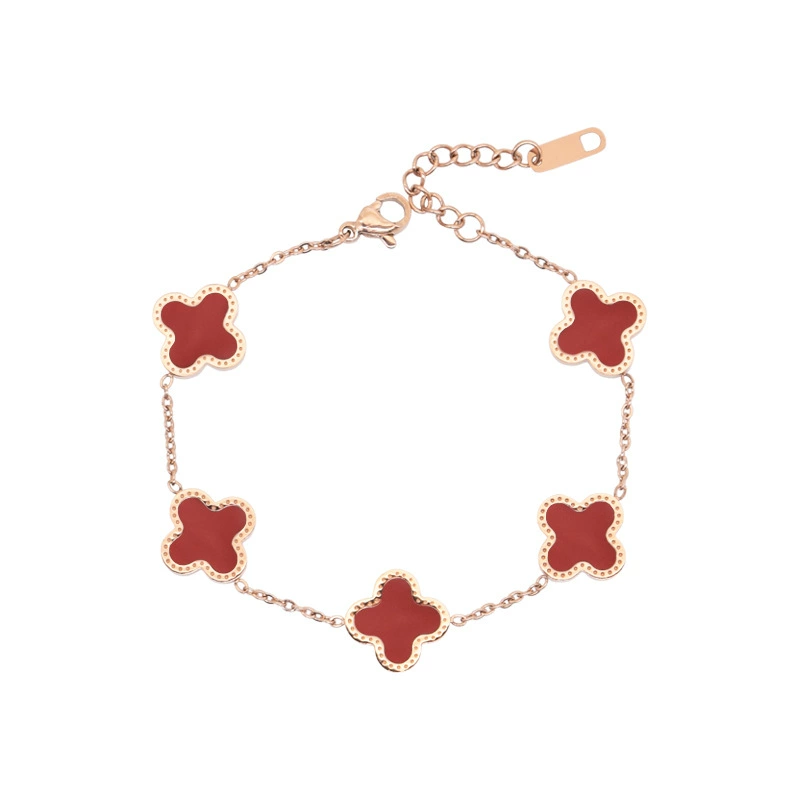 Ювелирное изделие Fashion Four-Leaf Clover браслет, из нержавеющей стали и варианты 18K, разнообразие цветов, не тускнеют