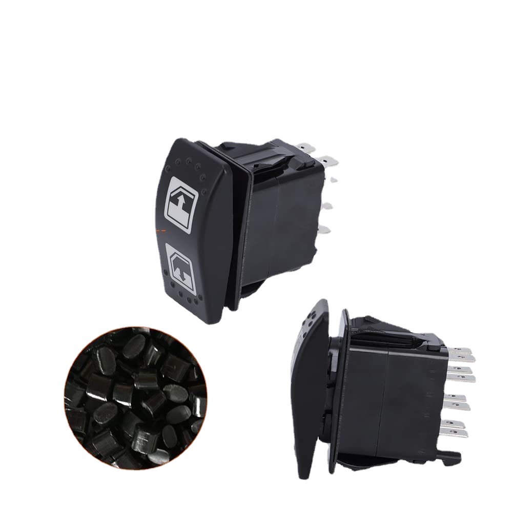 Coche yate interruptor a prueba de agua interruptor de la ventana eléctrica del conductor de la mano izquierda 8 aguja interruptor de elevación de la ventana del coche 12-24V