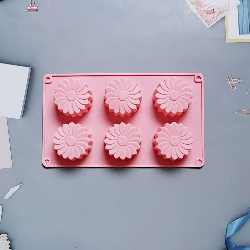 6 flores de sol 118 pastel molde molde molde molde de postre utensilios de cocina para hornear arroz harina