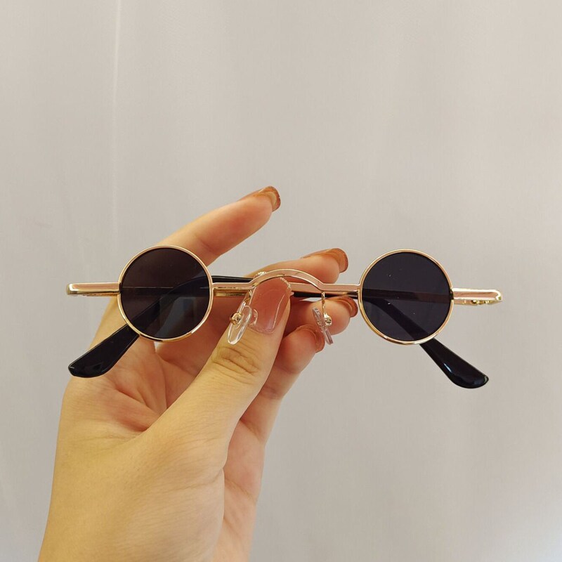 Men's Trendy Small Lens Sunglasses Mini Small Glasses Round Retro Small Frame Eyes Internet Popular Big Brother Personalized Sunglasses for Women Men's Trendy Small Lens Sunglasses Mini Small Glasses Round Retro Small Frame Eyes Internet Popular Big Brother Personalized Sunglasses for Women