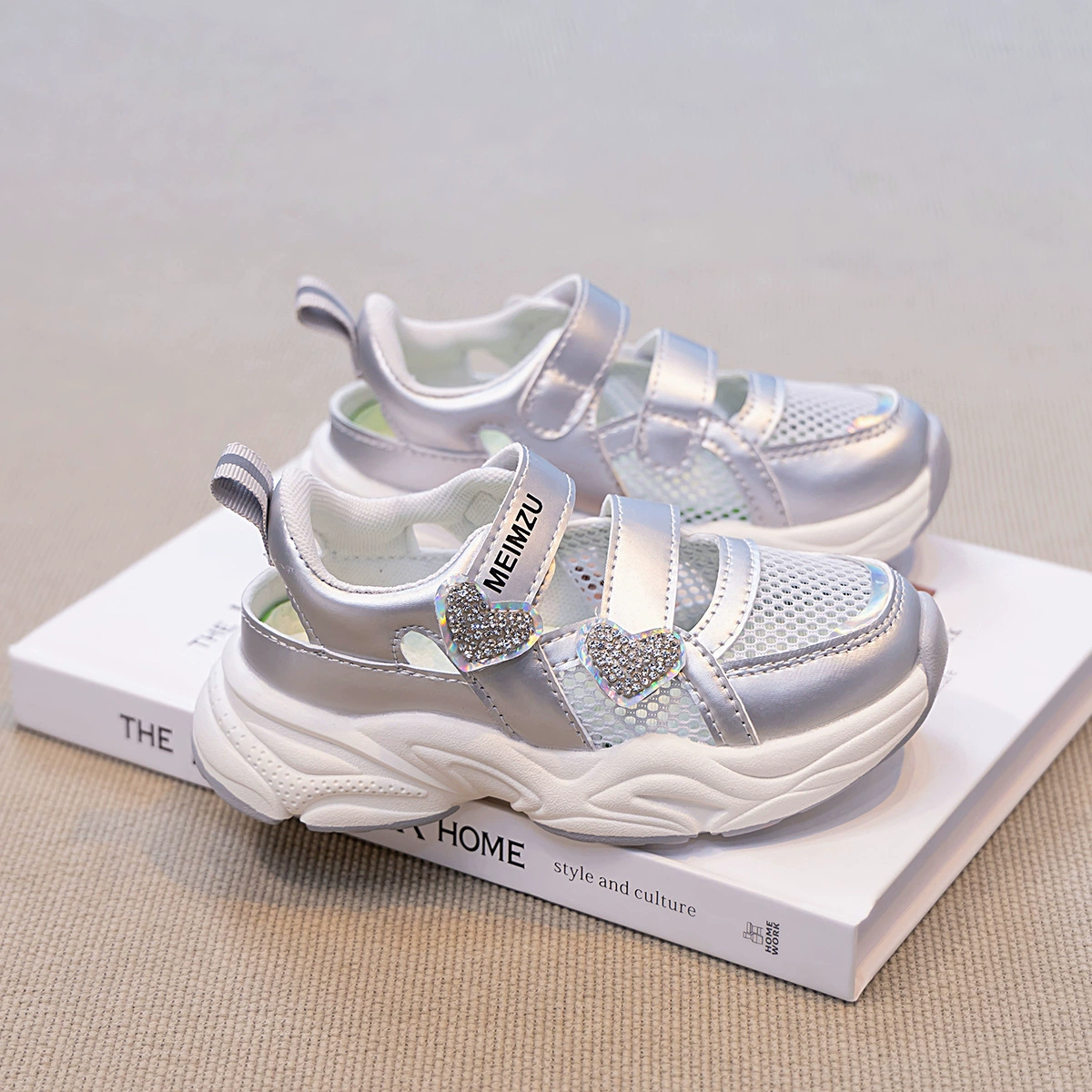 Детские летние босоножки для девочек 2025, модные спортивные сандалии, принцесса, сетчатые, дышащие