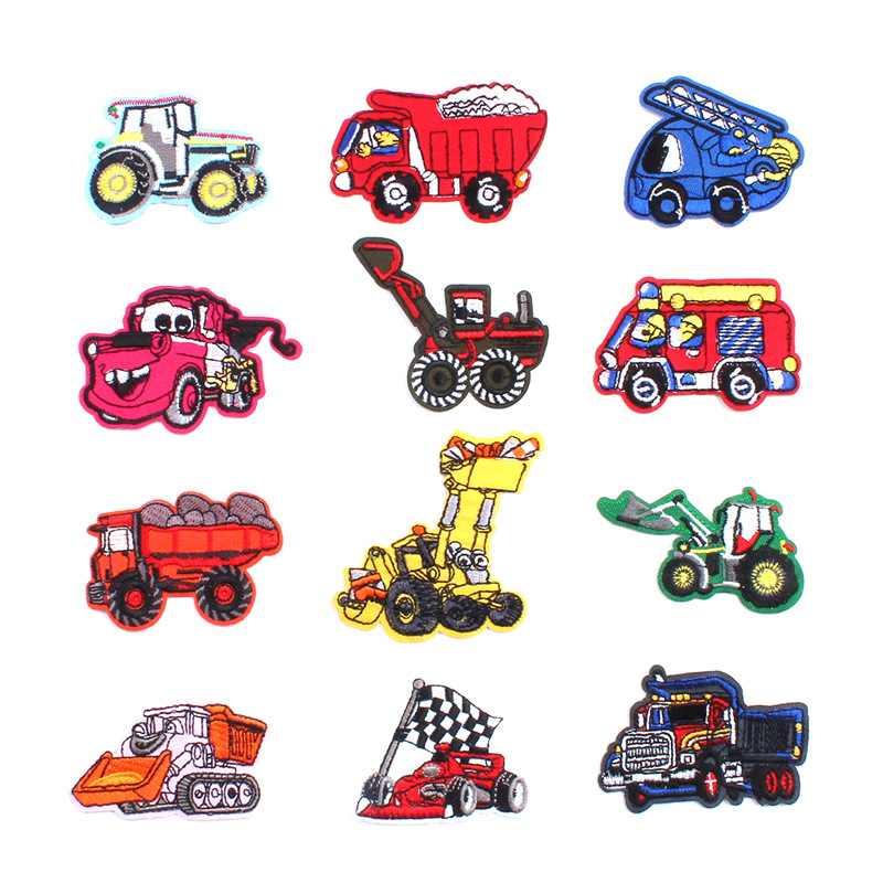 厂家现货电商新款刺绣背胶布贴卡通交通饰品配件服装辅料精品补丁