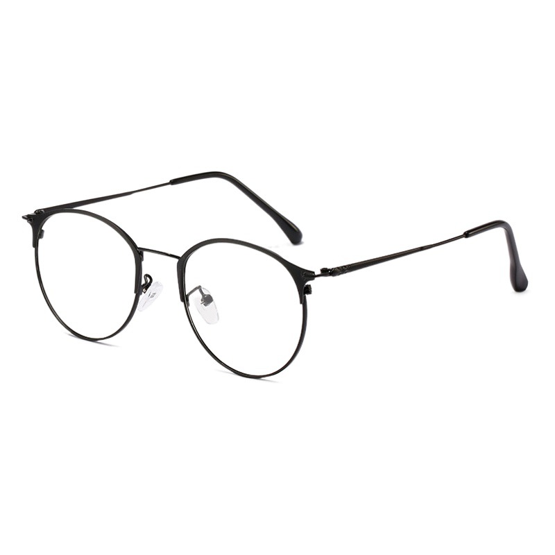 Ultra-Light Myopia Glasses for Men, Retro Eye Frames for Women, Big Face, Half-Frame Eyebrows, Discoloration, Anti-Blue Light Glasses Wholesale