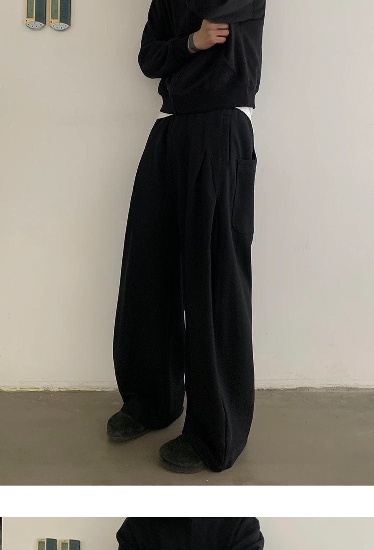 Men's Clothing Retro Spring Structure Cut Scimitar Sweatpants Men And Women Loose Casual Straight Sports Pants Trend_viptrois.com
