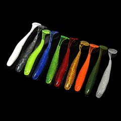 Screw T-tail lure soft bait 5cm 6cm 7cm imitation worm fake lure PVC kg packing manufacturer wholesale