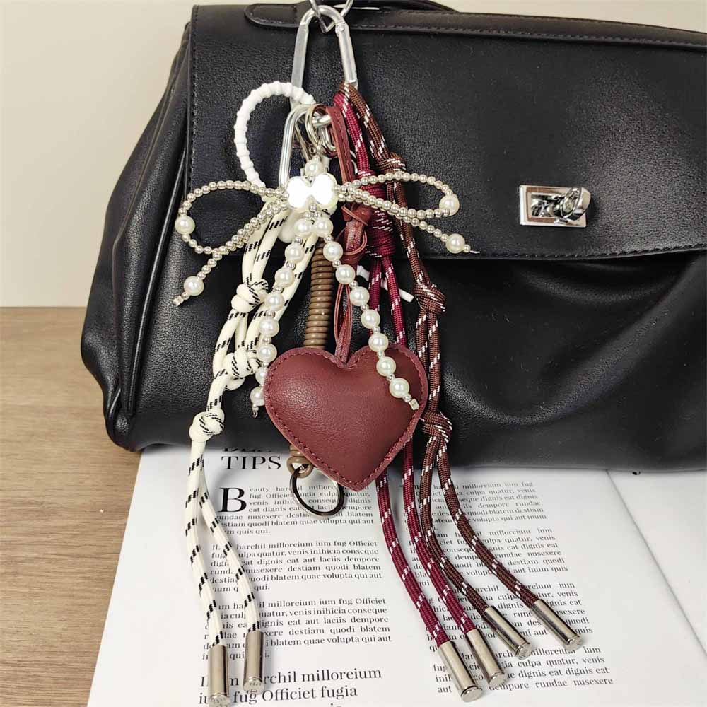 65g Weight Pu Leather Polyester Heart Shape Bow Knot