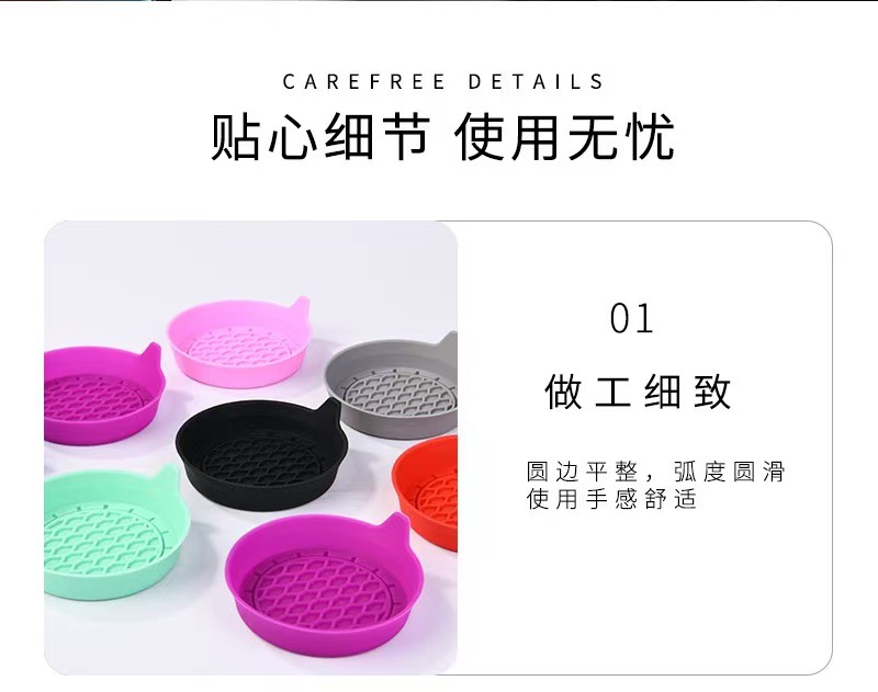 Cross-border best-selling creative silicone car cup coaster, soft, non-slip, and heat-resistant, with a water cup groove design