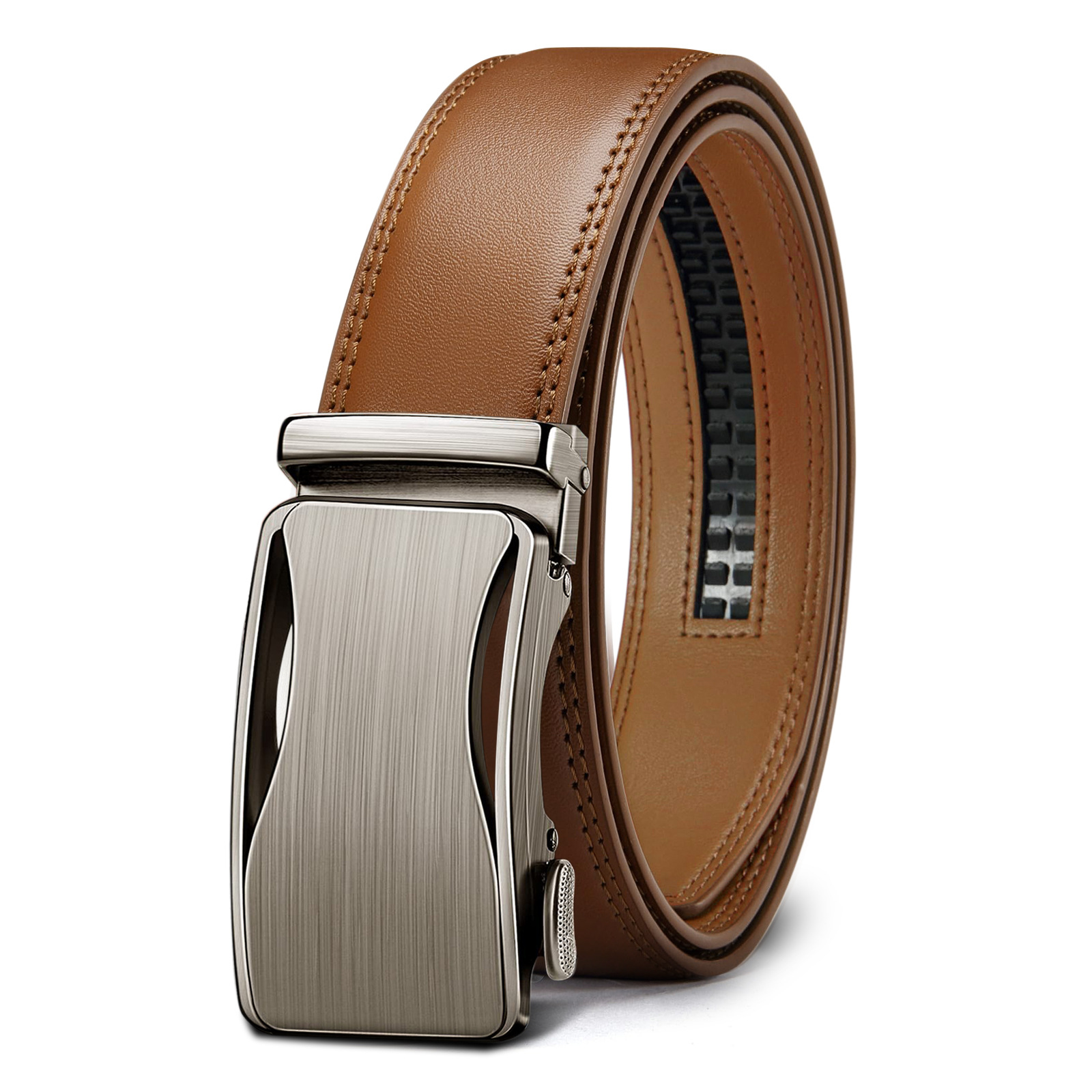 Amazon temu botón automático jeans cinturón hombre de negocios casual versátil pantalones simples para hombres de mediana edad