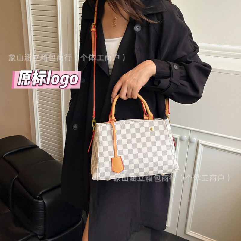 2025跨境新款老花蒙田女包高级印花字母大容量单肩斜挎手提包批发|undefined