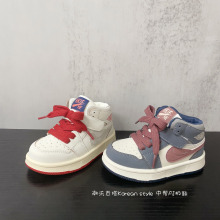 韩版潮流学生时尚百搭经典中帮AJ小板鞋2025年秋冬款男女童小单鞋