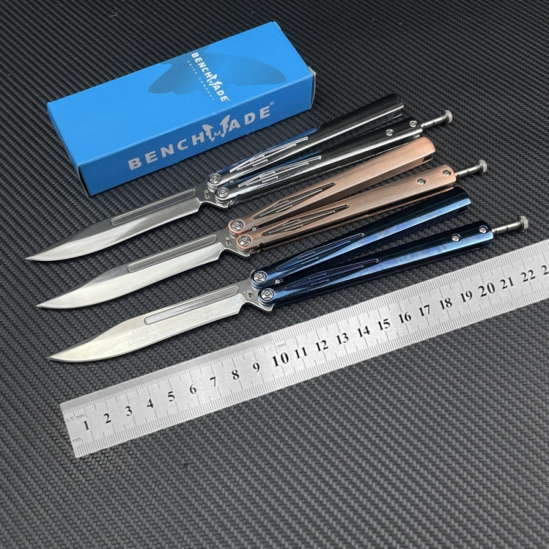 Classic new particle practice butterfly knife with integrated alloy handle, high-quality CNC blade, unsharpened training tool