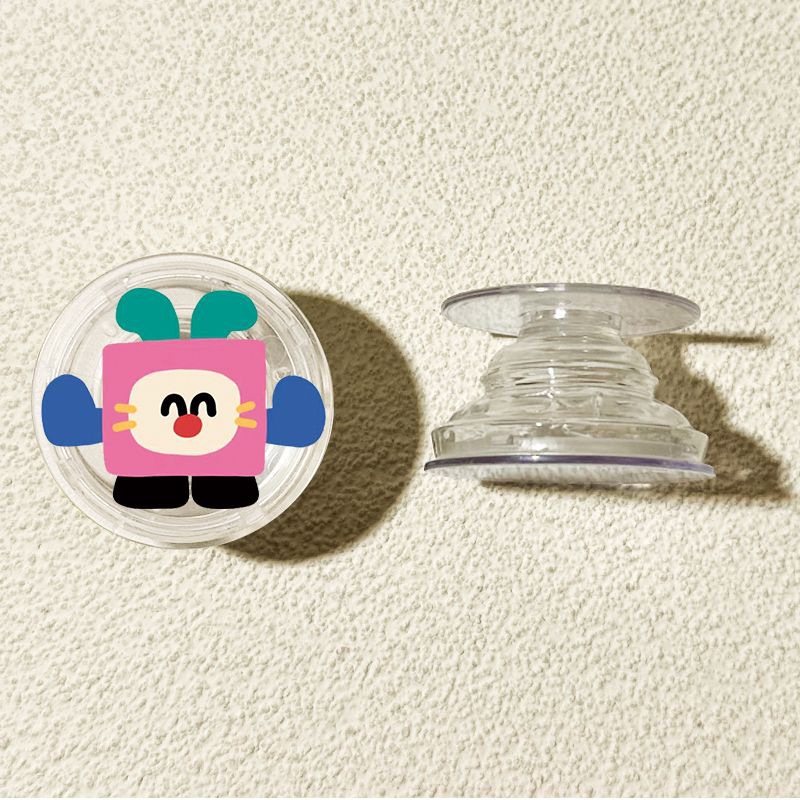 Ins adorable edición redonda creativa airbag soporte de teléfono móvil pegado rotación 360 retráctil perezoso persiguiendo el drama de escritorio