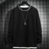 Black D01 waffle long sleeves