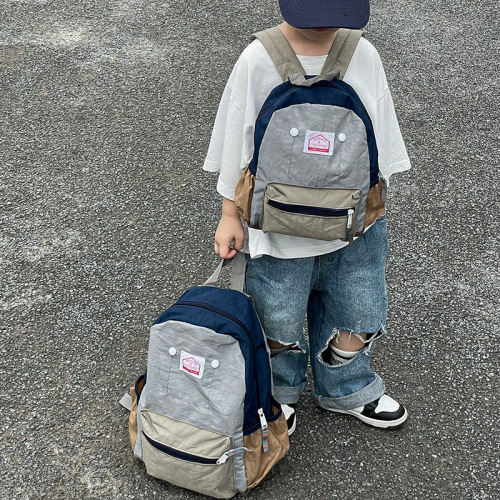 New Children's Bag Simple and Lightweight Canvas Backpack for Boys and Girls Back to School Back-to-School Backpack for Boys and Girls