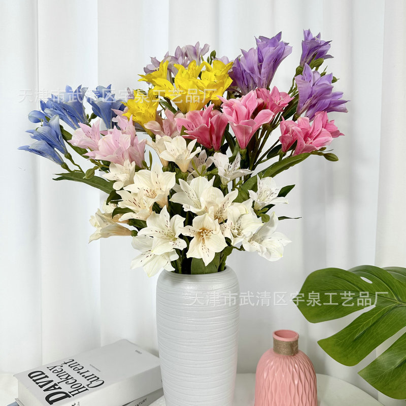 Narciso lirio flor artificial hogar interior flor decorativa pantalla fotografía foto apoyos boda arreglo floral