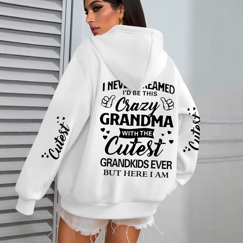 Letter Print Hooded Sweatshirt Fleece Sweatshirt Men's and Women's Clothing Athletic Hoodies