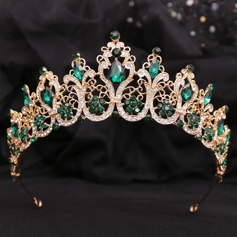 560g Weight Jewelry Set Classification Hair Accessories Earrings Necklace Quantity Holiday, Festival Occasion Artificial Crystal Material Solid Color Pattern All Seasons Season Women's Gender Queen, Shiny Style Hair Accessories Earrings Necklace Queen Shiny Solid Color Artificial Crystal Women's Jewelry Set 13