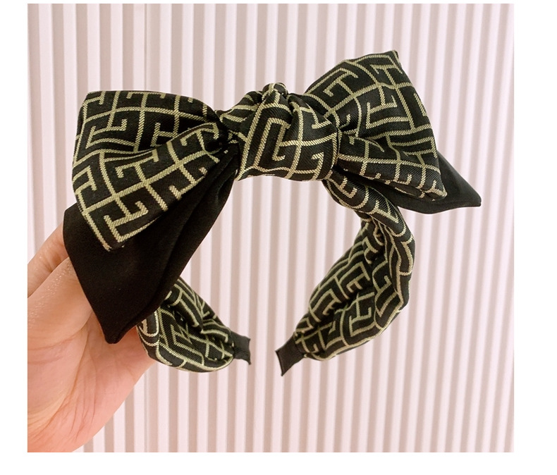 Double-layer Color  Big Bow Abstract Printing Character Headband display picture 17