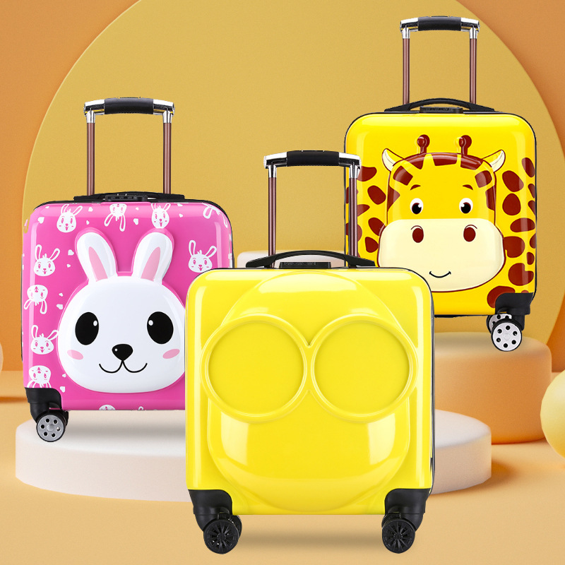 New children's luggage case luggage 18 inch boarding box cartoon suitcase luggage case gift box printed logo