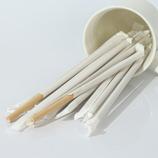 Paper barrel packaging milk tea straw 8*200MM specifications can support different specifications to make flat oblique mouth hair storage