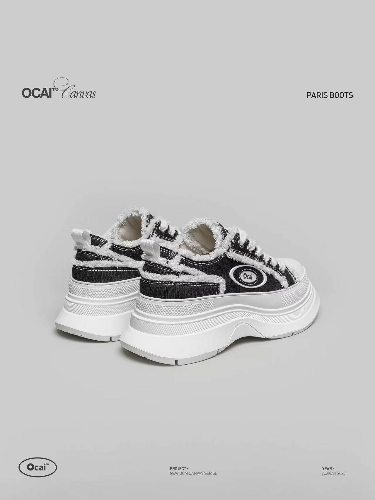Women's Grey Platform Canvas Shoes Retro Casual High Top Trainers_voghion.com