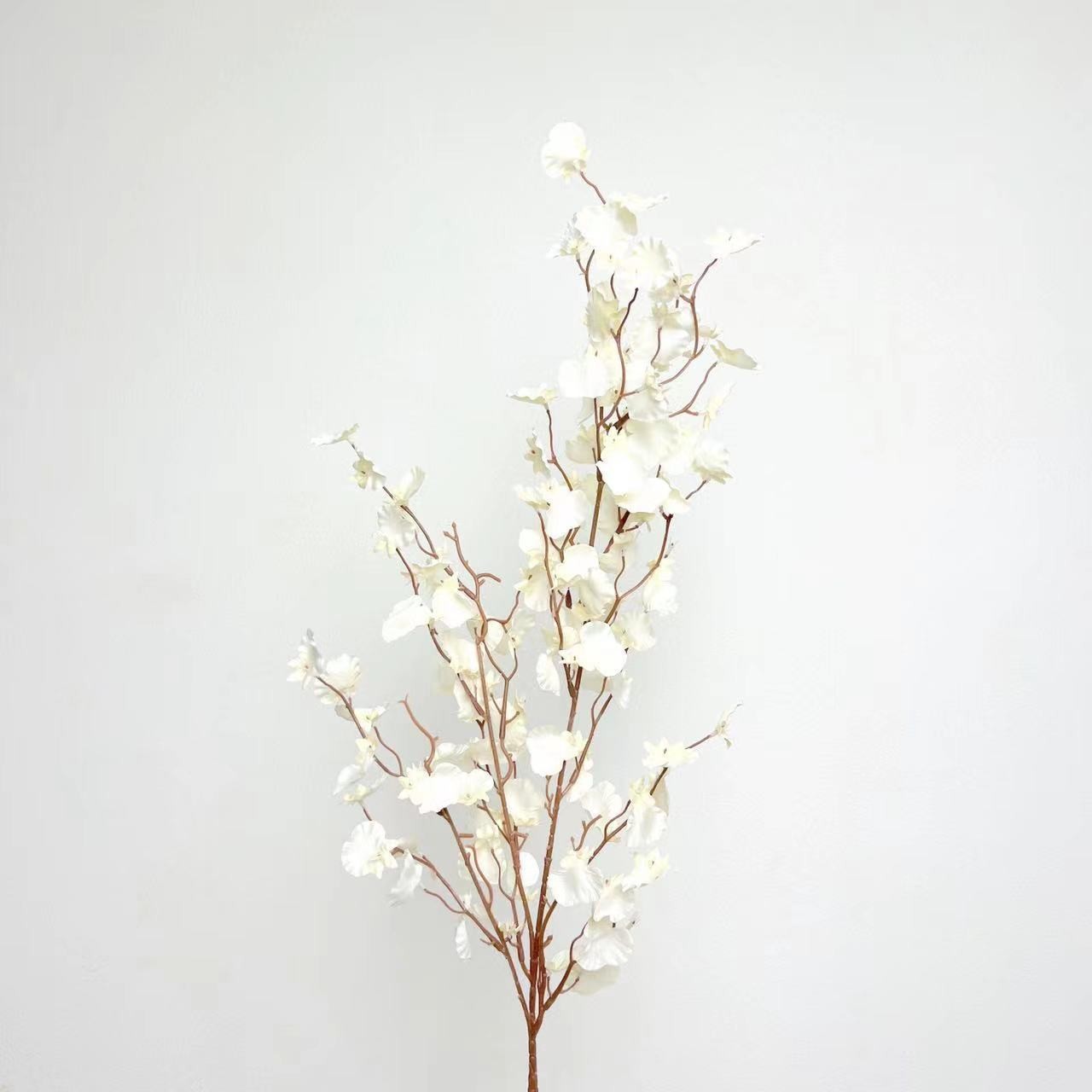 Flores falsas blancas Flores artificiales Flores para bodas Auditorio de bodas Decoración del hotel Techo artificial Flores artificiales Flores falsas