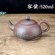紫砂壶厂家直供大容量仿古做旧大禅心壶青铜色茶壶520ml装1斤水