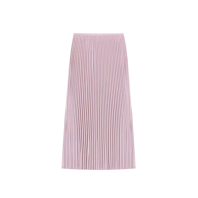 Heavy-Duty Pleated Lightweight Satin Pleated Skirt for Women, 2026 Summer New Thin and Smooth Mid-Length Slimming Straight Skirt Heavy-Duty Pleated Lightweight Satin Pleated Skirt for Women, 2026 Summer New Thin and Smooth Mid-Length Slimming Straight Skirt