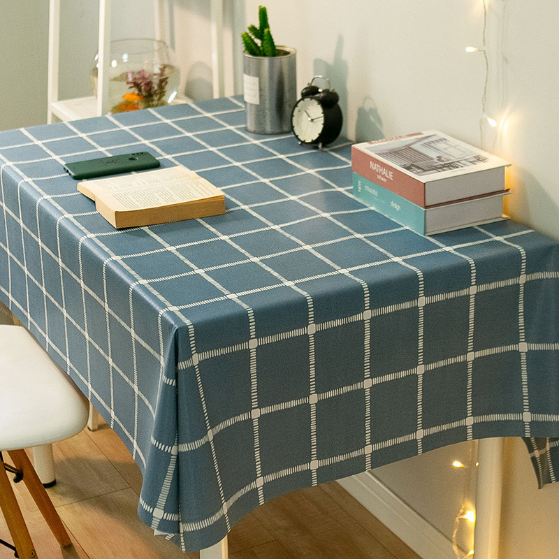 Topa de escritorio de PVC impermeable a prueba de agua a prueba de aceite sin lavado estudiantes tela de escritorio rectangular tela de mesa de comedor red ins viento almohadilla de mesa