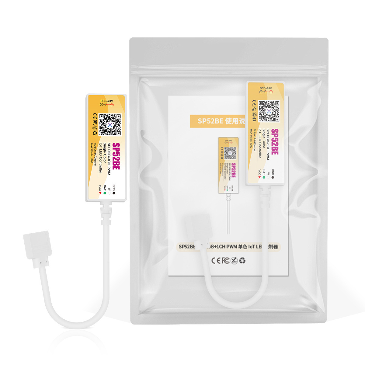 SP52XE 매직 RGB 흑백 듀얼 컬러 LED 컨트롤러 WIFI 블루투스 클라우드 연결 지능형 음성 제어