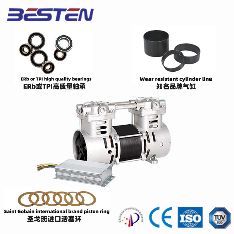 酸素濃縮器用オイルフリーエアコンプレッサー BST260DC12V24V48V60V72 特殊低温 -40℃|undefined