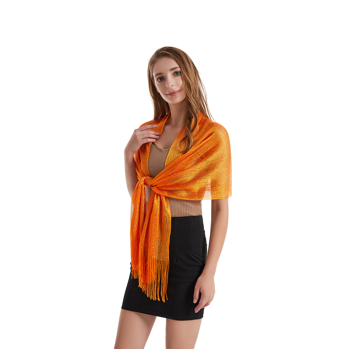 Women's Fashion Solid Color Polyester Tassel Shawls display picture 67