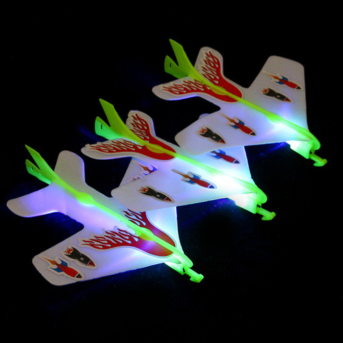 Luminous catapult aircraft large slingshot aircraft children night market stall hot selling flashing toys Yiwu supply source