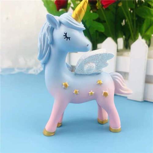Fantasy Unicorn Rainbow Rocking Horse Birthday Cake Decoration Baking Ornaments Dessert Table Dress Up Party Cartoon Doll