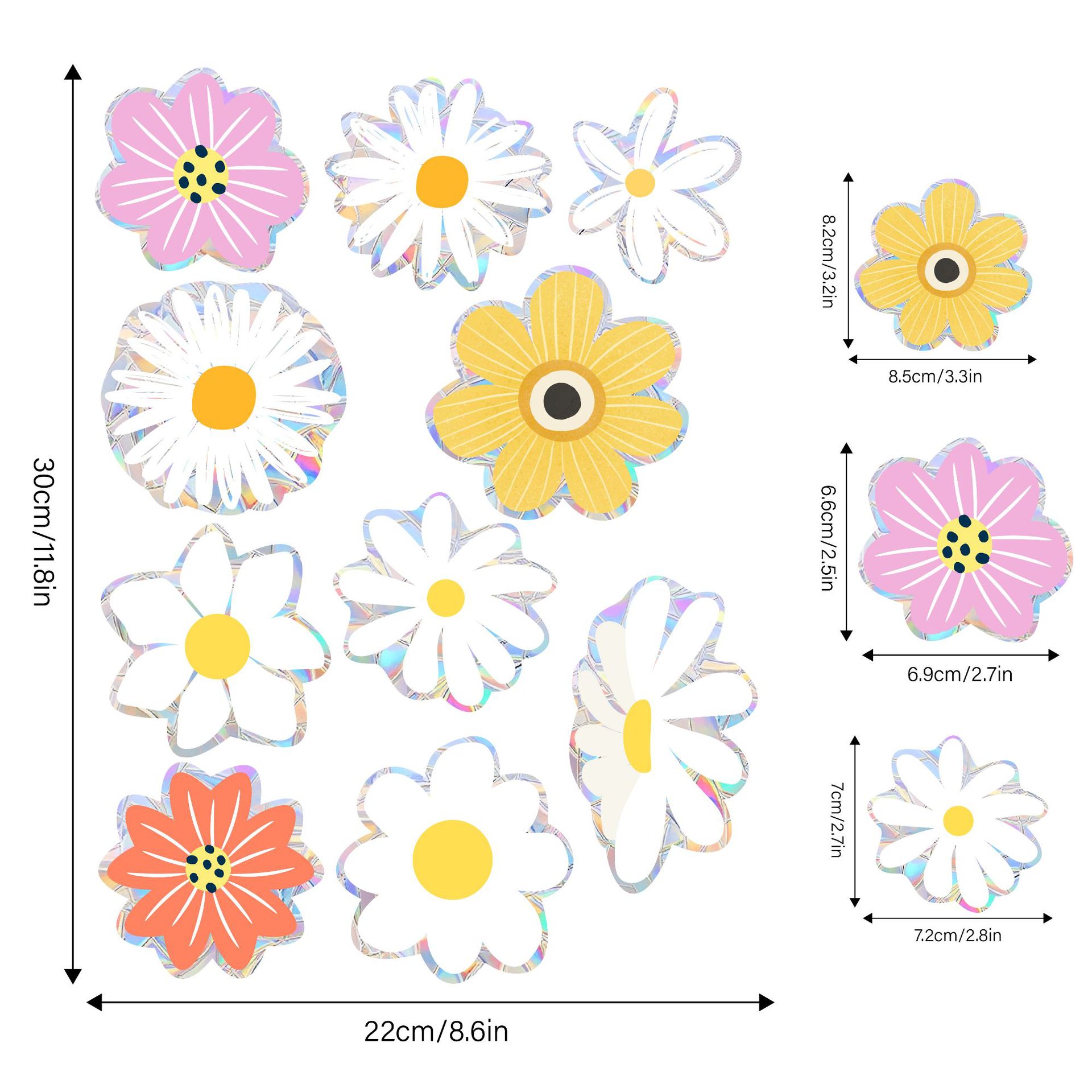 23g Weight Cute Simple Style Flower PVC Window Stickers Window Accessories