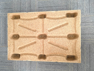 Bamboo sawdust straw heavy-duty molded tray export fumigation-free nine-leg card board storage logistics transport forklift tray