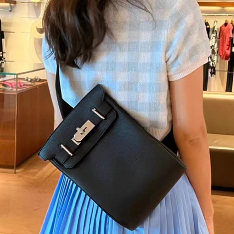2025 New Soft Leather Kelly Bag Genuine Leather Unisex H Brand Chest Bag Top Layer Cowhide Commuter Shoulder Crossbody Bag 2025 New Soft Leather Kelly Bag Genuine Leather Unisex H Brand Chest Bag Top Layer Cowhide Commuter Shoulder Crossbody Bag