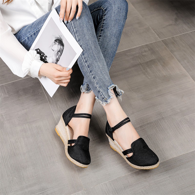Sandals women summer 2022 new wedges cross border casual heel heel