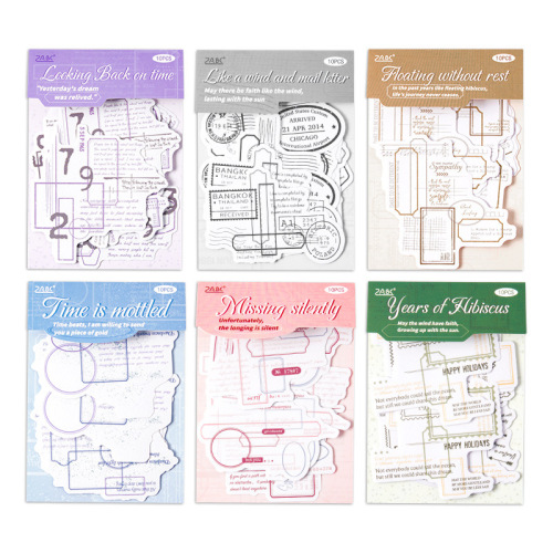 Yuzhen Time Memory DIY Sticker Notebook Material Cross-border Sticker Notebook Sticker English Handwritten Notebook Sticker Pack