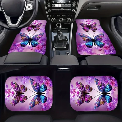 Avtomobil döşəmə paspasları — Dirt-Resistant, Wear-Resistant, Anti-Scratch Mats - x-car-floor-mat-28-3344cm-crystal-velvet-dot-plastic-bottom-two-piece-pack