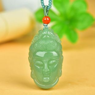 Wholesale Sakyamuni Jade Pendant Natural Dongling Jade Guanyin Bodhisattva Head Pendant Jade Pendant Live Supply Foreign Trade
