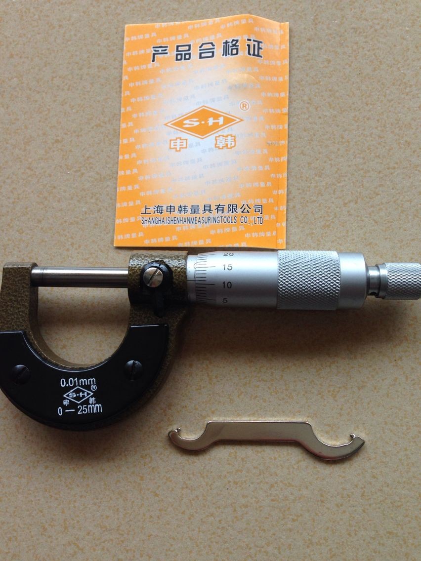 上海申韩品牌外径千分尺0-25 25-50 50-75 75-100精度0.01mm